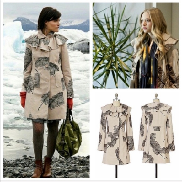 Anthropologie Elevenses Ruffled plume jacket size 12 (Chloe - Amanda Seyfried ) - Picture 4 of 5